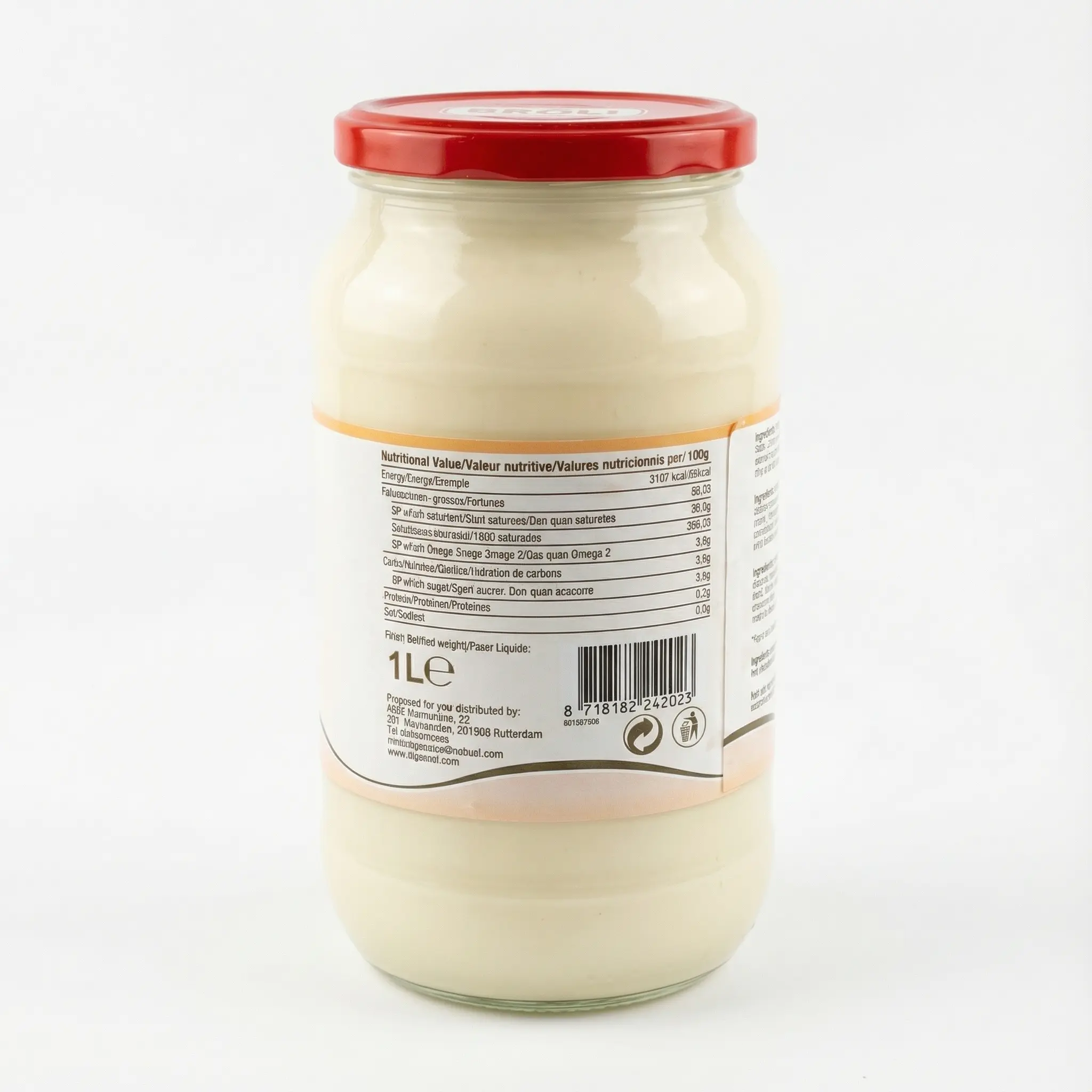 informations nutritionnelles mayonnaise en bocal 1kg